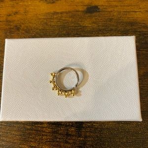 Anatometal sabrina 3/8 two toned 14k seam ring